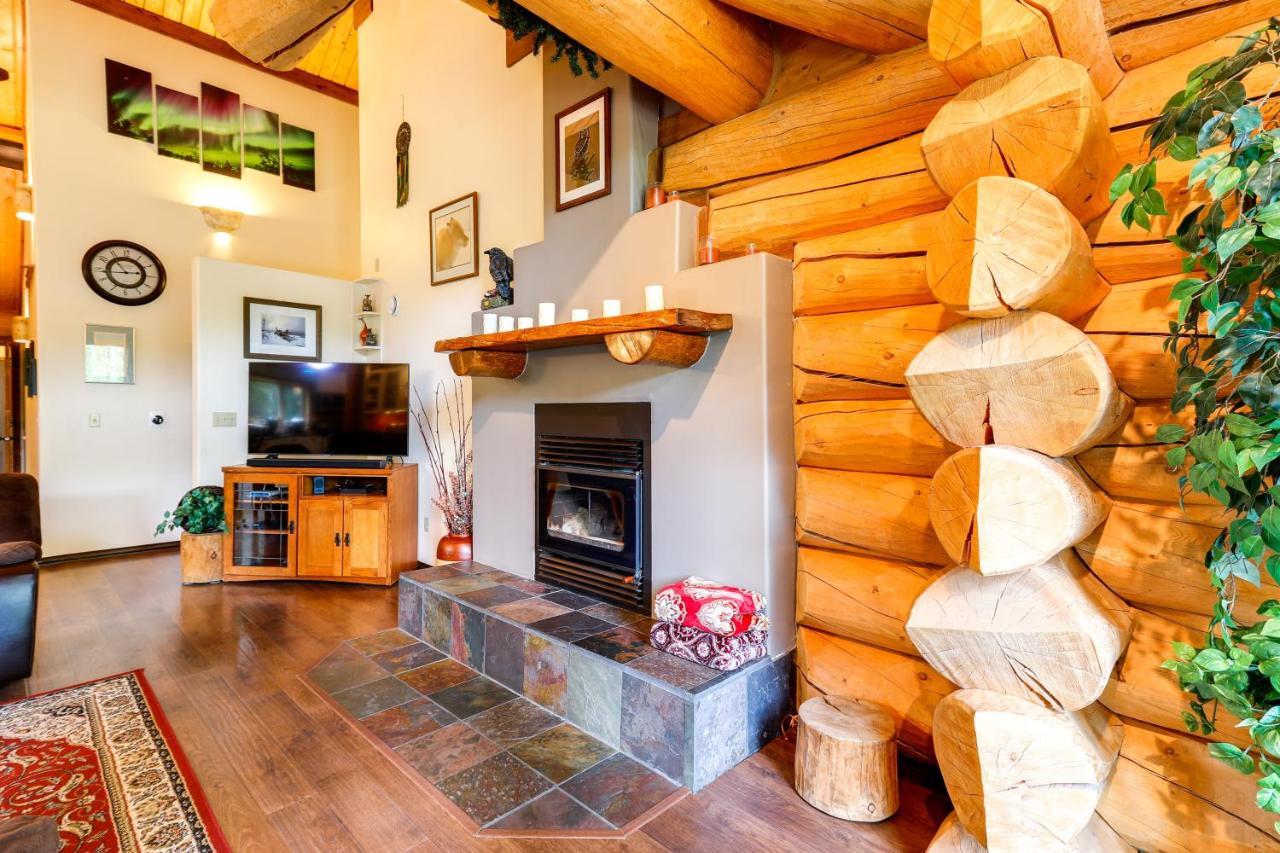 Riverside Log Cabin On-Site Aurora Viewing! North Pole Exterior foto
